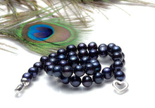 Load image into Gallery viewer, Genuine Natural Freshwater Black Pearl Beaded Necklace for Ladies
