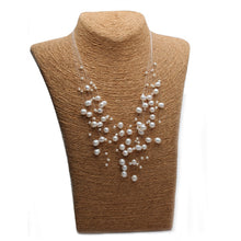 Load image into Gallery viewer, Multi Strands Natural Freshwater Pearl Beaded Necklace for Ladies
