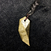 Load image into Gallery viewer, Handcrafted Natural Golden Obsidian Wolf Tooth Pendant Brave Necklace
