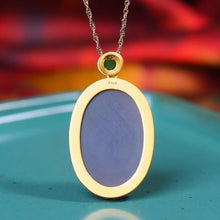 Load image into Gallery viewer, Lokaloca Natural Purple Jade Buddha Pendant Necklace
