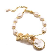 Load image into Gallery viewer, Handmade Natural Fresh Water White Pearl Charm Bracelets
