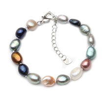 Load image into Gallery viewer, Multi Color Natural Freshwater Baroque Pearl Beaded Bracelet for Ladies
