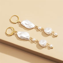 Load image into Gallery viewer, Designer Luxury Baroque Pearl Long Drop Earrings for Women
