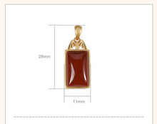 Load image into Gallery viewer, Natural Fine Southern Red Agate Cool Bat Pendant Necklace Vintage Style Retro Creative Unique Craft Charm Women&#39;s Silver Jewelry
