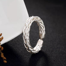 Load image into Gallery viewer, S925 Silver Original Silver Trend Luxury Opening Adjustable Twist Shape Men&#39;s Ring
