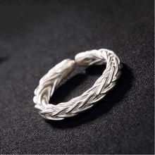 Load image into Gallery viewer, S925 Silver Original Silver Trend Luxury Opening Adjustable Twist Shape Men&#39;s Ring
