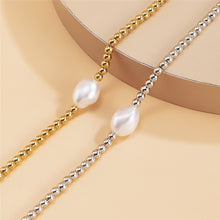 Load image into Gallery viewer, Minimalist Baroque Pearl Acrylic Beaded Chain Choker Necklace for Women
