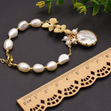 Load image into Gallery viewer, Handmade Natural Fresh Water White Pearl Charm Bracelets
