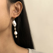 Load image into Gallery viewer, Designer Luxury Baroque Pearl Long Drop Earrings for Women
