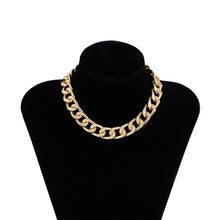 Load image into Gallery viewer, Splendid Cuban Necklace Punk Vintage Chunky Thick Link Aluminum Chain Choker Necklace
