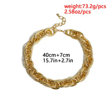 Load image into Gallery viewer, Punk Lock Choker Necklace Chunky Thick Aluminum Chain Necklace
