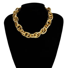 Load image into Gallery viewer, Punk Lock Choker Necklace Chunky Thick Aluminum Chain Necklace
