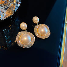 Load image into Gallery viewer, Aurora Luxury Design Rhinestone Pearl Drop Earrings
