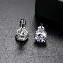 Load image into Gallery viewer, 8mm Classic Design Shining Round AAA Cubic Zirconia Stud Earrings For Women
