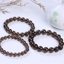 Load image into Gallery viewer, Handcrafted Natural Translucent Black Obsidian Beaded Bracelet
