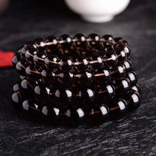 Load image into Gallery viewer, Handcrafted Natural Translucent Black Obsidian Beaded Bracelet
