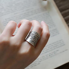 Load image into Gallery viewer, Independent Design Chiang Mai Handmade Thai Silver Opening Adjustable Ring Retro Ladies Jewelry
