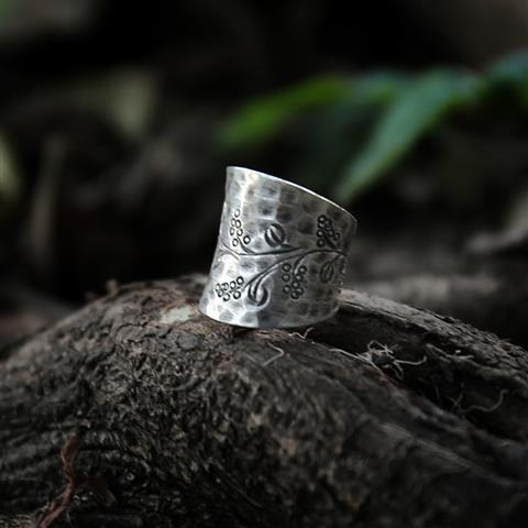 Independent Design Chiang Mai Handmade Thai Silver Opening Adjustable Ring Retro Ladies Jewelry