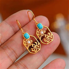 Load image into Gallery viewer, Independent Design Craftsmanship Vintage Classical Style Geometric Earrings Exquisite Silver Jewelry
