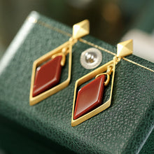 Load image into Gallery viewer, Independent Design Craftsmanship Inlaid Southern Red Agate Earrings Ladies Jewelry
