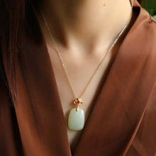 Load image into Gallery viewer, Independent Design Natural Fine Jade Pendant Silver Necklace Ladies Jewelry
