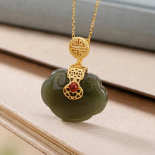 Load image into Gallery viewer, Independent Design New Natural Fine Jade Geometric Pendant Exquisite Elegant Luxury Lady&#39;s Jewelry
