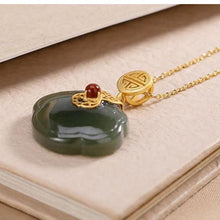 Load image into Gallery viewer, Independent Design New Natural Fine Jade Geometric Pendant Exquisite Elegant Luxury Lady&#39;s Jewelry
