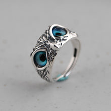 Load image into Gallery viewer, Independent Design Owl Silver Adjustable Ring Female Retro Fashion Lady Jewelry
