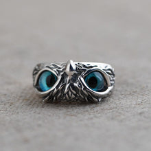 Load image into Gallery viewer, Independent Design Owl Silver Adjustable Ring Female Retro Fashion Lady Jewelry
