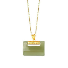 Load image into Gallery viewer, Lokaloca Design Natural Jade Pendant Necklace
