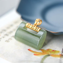 Load image into Gallery viewer, Lokaloca Design Natural Jade Pendant Necklace
