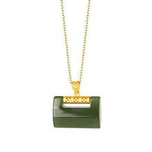 Load image into Gallery viewer, Lokaloca Design Natural Jade Pendant Necklace
