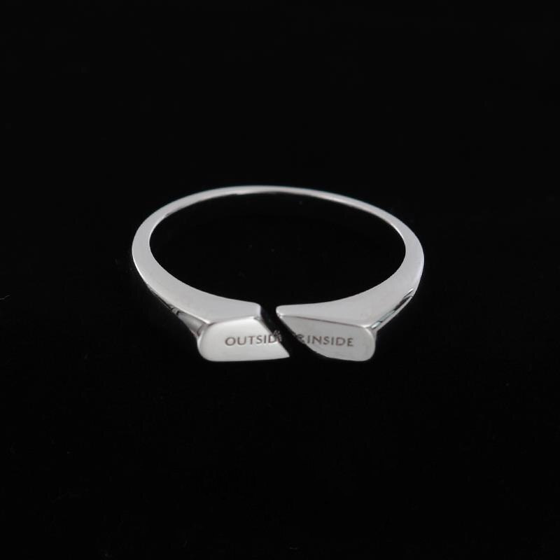 Independent Designer Ooutsider Inside Adjustable Unisex Male and Female Couples Trendy Ring