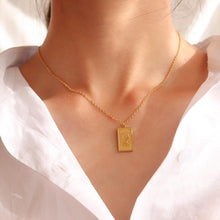 Load image into Gallery viewer, Double-sided Queen Elizabeth Clavicle Pendant Necklace Titanium Steel Plated with 18K Gold
