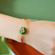 Load image into Gallery viewer, Inspired Design Inlaid Natural Fine Jade Bracelet Exquisite Luxury Ladies Silver Jewelry
