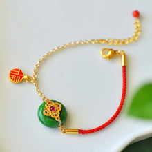 Load image into Gallery viewer, Inspired Design Inlaid Natural Fine Jade Bracelet Exquisite Luxury Ladies Silver Jewelry
