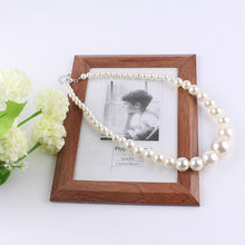 Load image into Gallery viewer, Classic Luxury White Pearl Beaded Choker Necklace for Ladies
