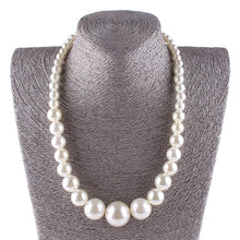 Load image into Gallery viewer, Classic Luxury White Pearl Beaded Choker Necklace for Ladies
