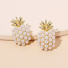 Load image into Gallery viewer, Summer Collection Pineapple Fruit Pearl Beaded Drop Earrings for Women
