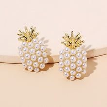 Load image into Gallery viewer, Summer Collection Pineapple Fruit Pearl Beaded Drop Earrings for Women
