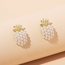 Load image into Gallery viewer, Summer Collection Pineapple Fruit Pearl Beaded Drop Earrings for Women
