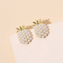 Load image into Gallery viewer, Summer Collection Pineapple Fruit Pearl Beaded Drop Earrings for Women
