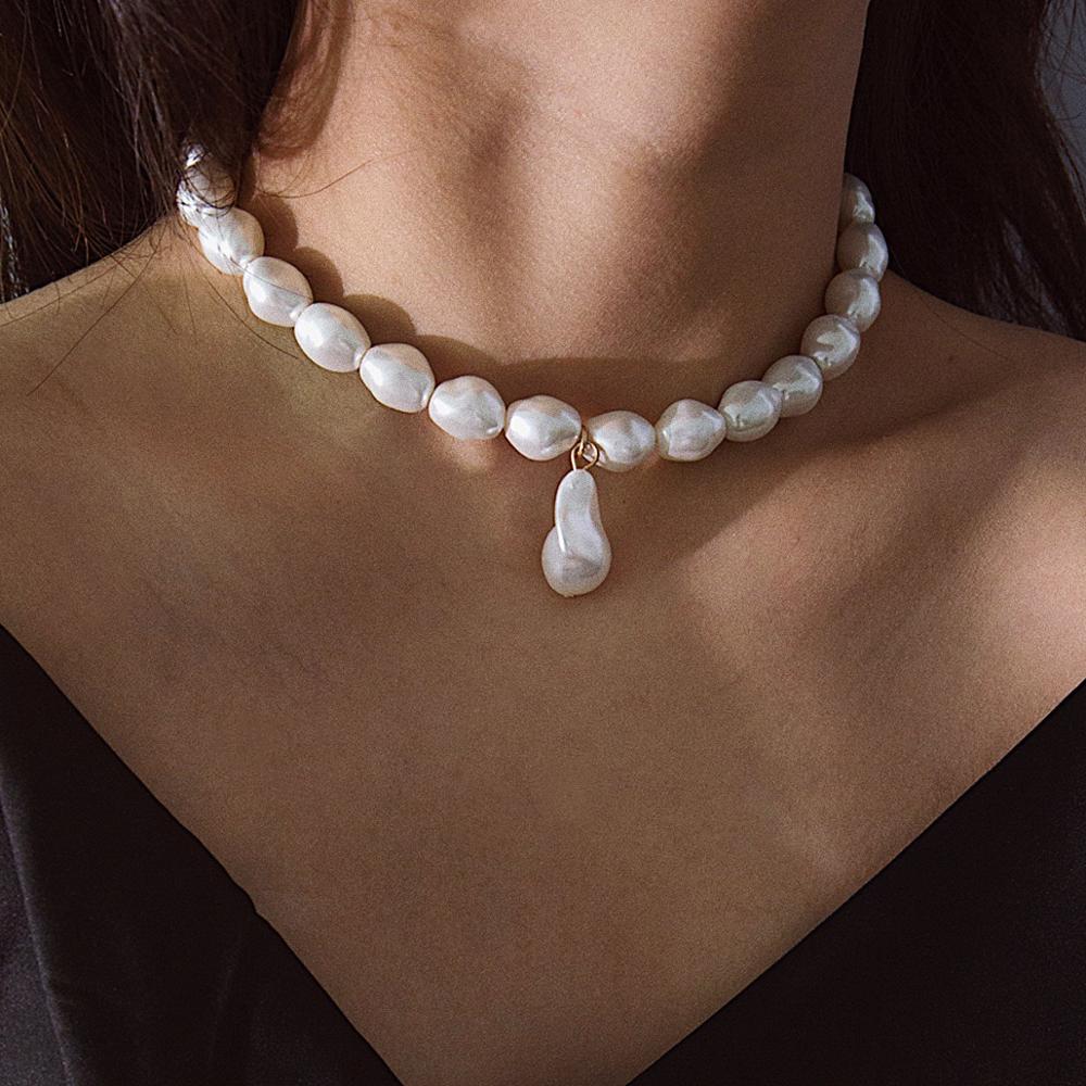 Luxury Baroque Irregular Pearl Choker Necklaces