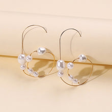 Load image into Gallery viewer, Renaissance Baroque Irregular Pearl Hoop Earrings
