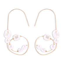 Load image into Gallery viewer, Renaissance Baroque Irregular Pearl Hoop Earrings
