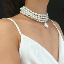 Load image into Gallery viewer, Gorgeous Multilayers Pearl Beaded Charm Choker Necklace
