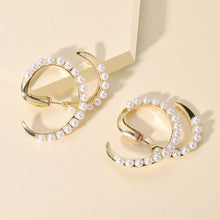 Load image into Gallery viewer, Geometric Baroque Spiral Pearl Beaded Hoop Earrings
