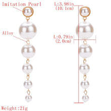 Load image into Gallery viewer, Luxury Design Trendy Elegant Long Pearl Beads Drop Dangle Earrings
