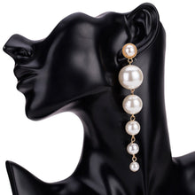 Load image into Gallery viewer, Luxury Design Trendy Elegant Long Pearl Beads Drop Dangle Earrings
