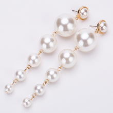 Load image into Gallery viewer, Luxury Design Trendy Elegant Long Pearl Beads Drop Dangle Earrings
